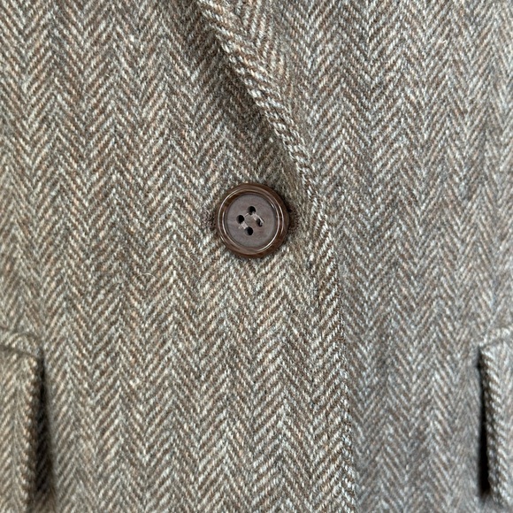 Reine Schurwolle Vintage Women’s 100% Pure New Wool Blazer Brown Size 4 XS - Picture 2 of 11